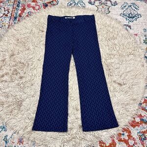 Betabrand blue patterned work pants size petite large